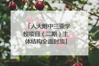 人大附中三亚学校项目（二期）主体结构全面封顶
