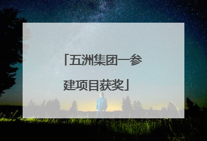 五洲集团一参建项目获奖