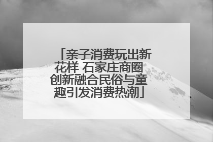 亲子消费玩出新花样 石家庄商圈创新融合民俗与童趣引发消费热潮