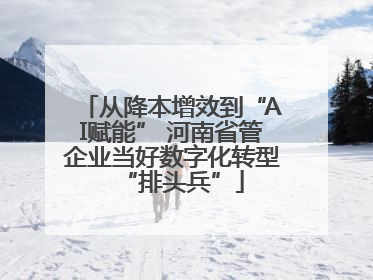 从降本增效到“AI赋能” 河南省管企业当好数字化转型“排头兵”