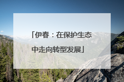 伊春：在保护生态中走向转型发展