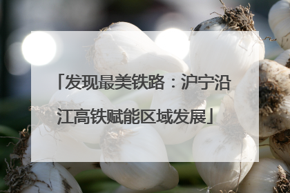 发现最美铁路：沪宁沿江高铁赋能区域发展