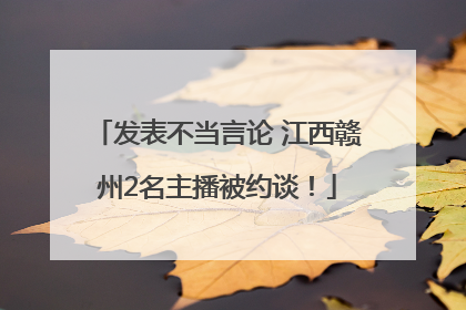 发表不当言论 江西赣州2名主播被约谈！