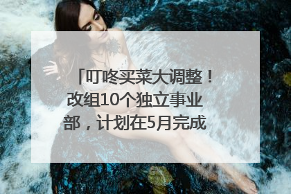 叮咚买菜大调整！改组10个独立事业部，计划在5月完成App端全面改版