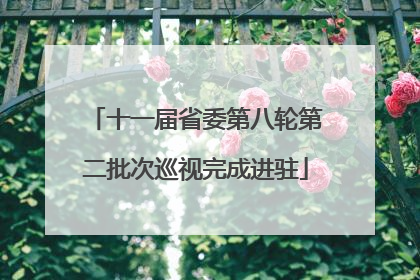 十一届省委第八轮第二批次巡视完成进驻