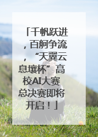 千帆跃进，百舸争流，“天翼云息壤杯”高校AI大赛总决赛即将开启！