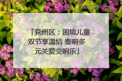 兖州区：困境儿童双节享温情 奏响多元关爱交响乐