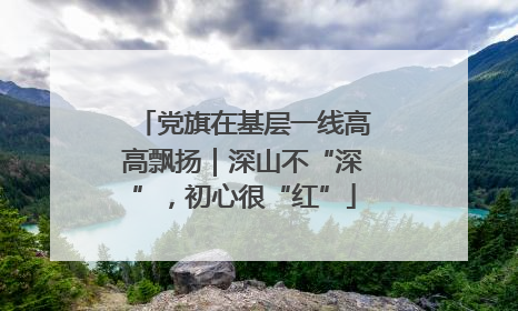 党旗在基层一线高高飘扬｜深山不“深”，初心很“红”