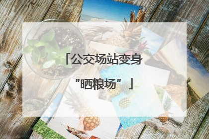 公交场站变身“晒粮场”