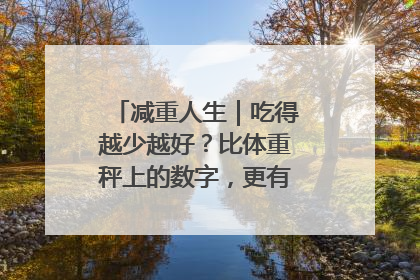 减重人生｜吃得越少越好？比体重秤上的数字，更有意义的是什么？