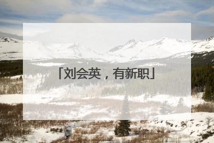 刘会英，有新职