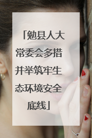 勉县人大常委会多措并举筑牢生态环境安全底线