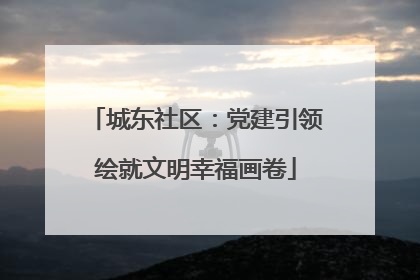 城东社区：党建引领绘就文明幸福画卷