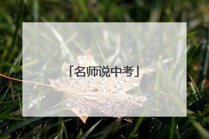 名师说中考
