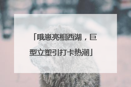 哦崽亮相西湖，巨型立塑引打卡热潮