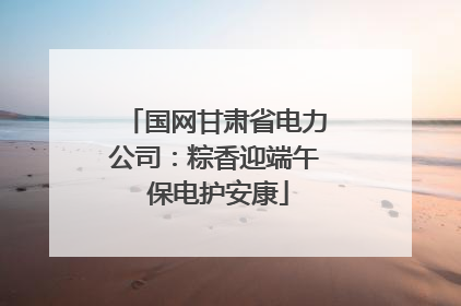 国网甘肃省电力公司：粽香迎端午 保电护安康