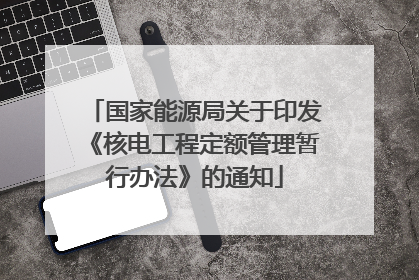国家能源局关于印发《核电工程定额管理暂行办法》的通知