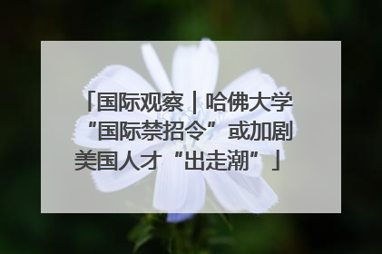国际观察｜哈佛大学“国际禁招令”或加剧美国人才“出走潮”