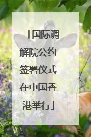 国际调解院公约签署仪式在中国香港举行