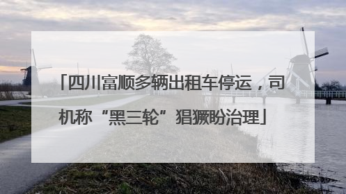 四川富顺多辆出租车停运，司机称“黑三轮”猖獗盼治理