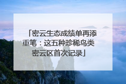 密云生态成绩单再添重笔：这五种珍稀鸟类密云区首次记录
