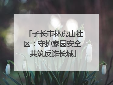 子长市林虎山社区：守护家园安全 共筑反诈长城