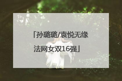 孙璐璐/袁悦无缘法网女双16强