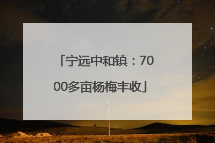 宁远中和镇：7000多亩杨梅丰收