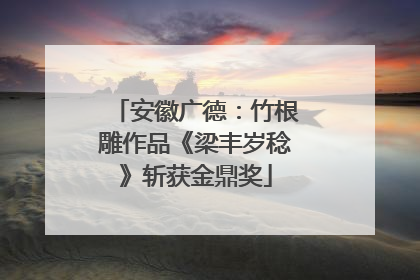 安徽广德：竹根雕作品《梁丰岁稔》斩获金鼎奖
