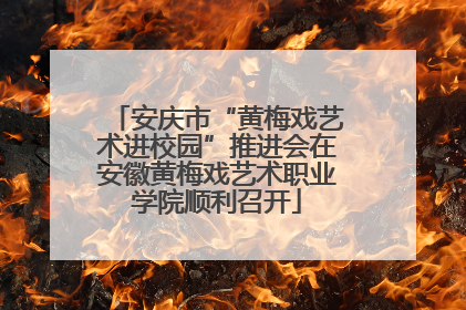 安庆市“黄梅戏艺术进校园”推进会在安徽黄梅戏艺术职业学院顺利召开