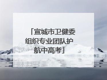 宣城市卫健委组织专业团队护航中高考