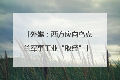 外媒：西方应向乌克兰军事工业“取经”