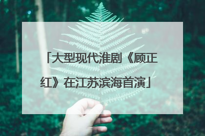 大型现代淮剧《顾正红》在江苏滨海首演