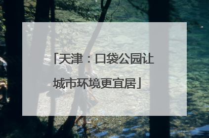 天津：口袋公园让城市环境更宜居