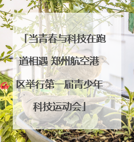 当青春与科技在跑道相遇 郑州航空港区举行第一届青少年科技运动会