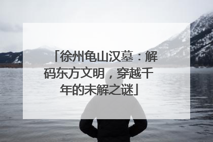 徐州龟山汉墓：解码东方文明，穿越千年的未解之谜