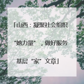 山西：凝聚社会组织“她力量”，做好服务基层“家”文章