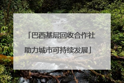 巴西基层回收合作社助力城市可持续发展