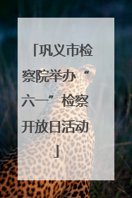 巩义市检察院举办“六一”检察开放日活动