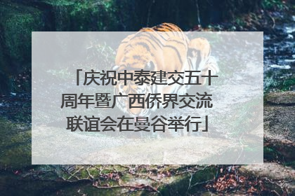 庆祝中泰建交五十周年暨广西侨界交流联谊会在曼谷举行