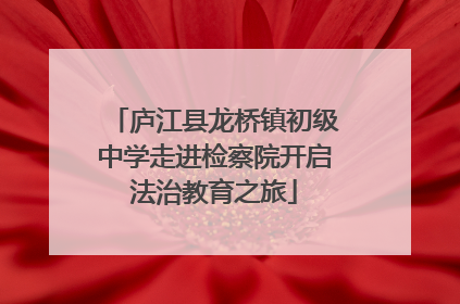 庐江县龙桥镇初级中学走进检察院开启法治教育之旅