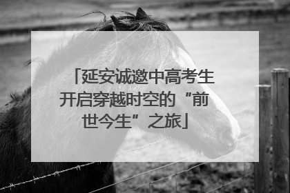 延安诚邀中高考生开启穿越时空的“前世今生”之旅