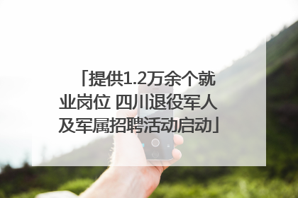 提供1.2万余个就业岗位 四川退役军人及军属招聘活动启动