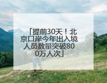 提前30天！北京口岸今年出入境人员数量突破800万人次