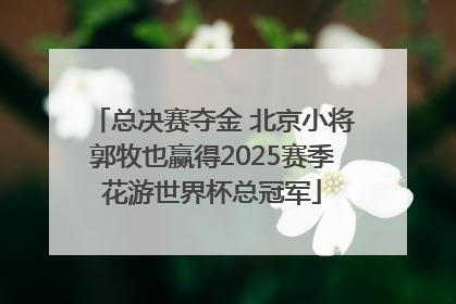 总决赛夺金 北京小将郭牧也赢得2025赛季花游世界杯总冠军
