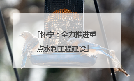 怀宁：全力推进重点水利工程建设