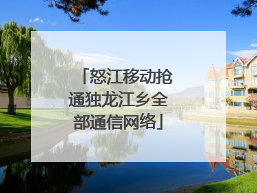 怒江移动抢通独龙江乡全部通信网络
