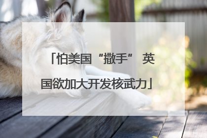 怕美国“撒手” 英国欲加大开发核武力
