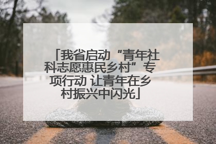 我省启动“青年社科志愿惠民乡村”专项行动 让青年在乡村振兴中闪光
