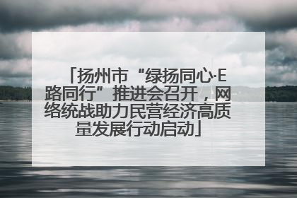 扬州市“绿扬同心·E路同行”推进会召开，网络统战助力民营经济高质量发展行动启动